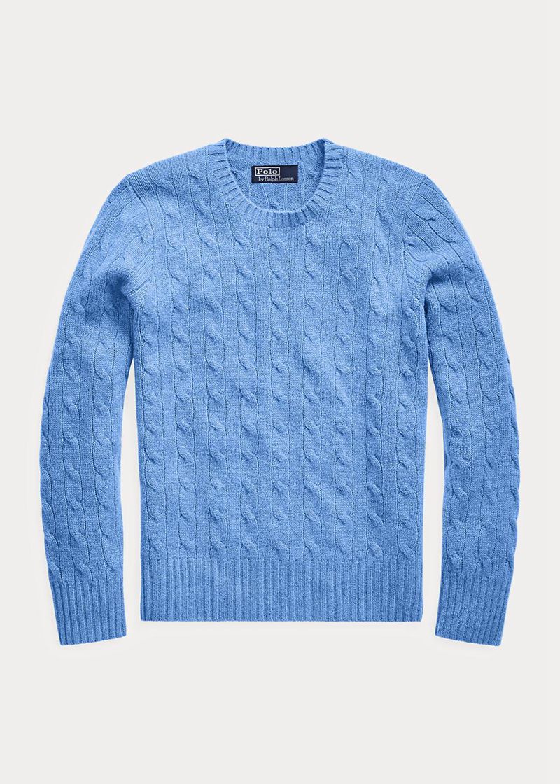 Sueter Ralph Lauren Niño 6-14 Años The Iconic Cable-Knit Cashmere Jumper Chile Azules RYSCL-8530